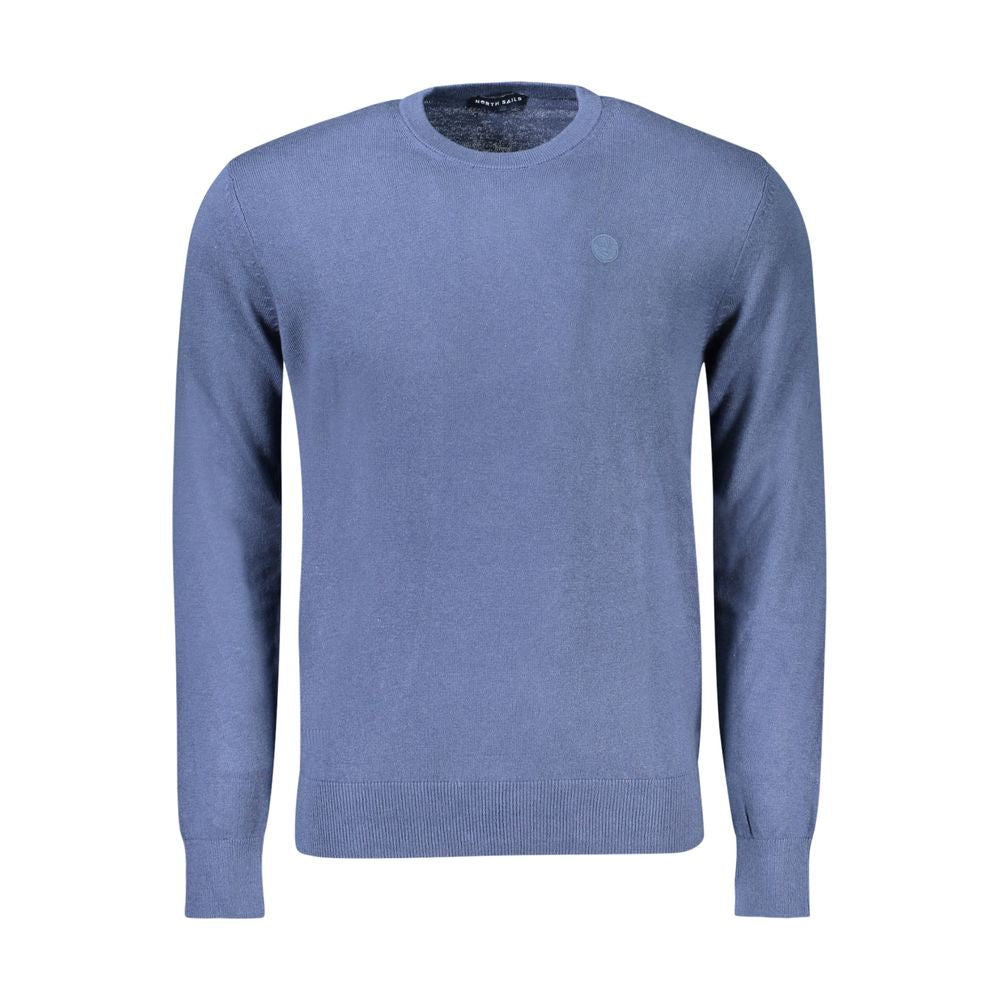 Blauer Baumwollpullover für Herren