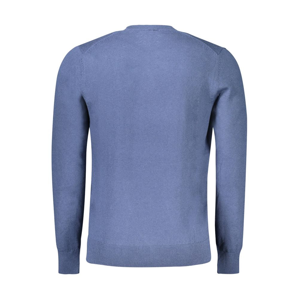 Blauer Baumwollpullover für Herren