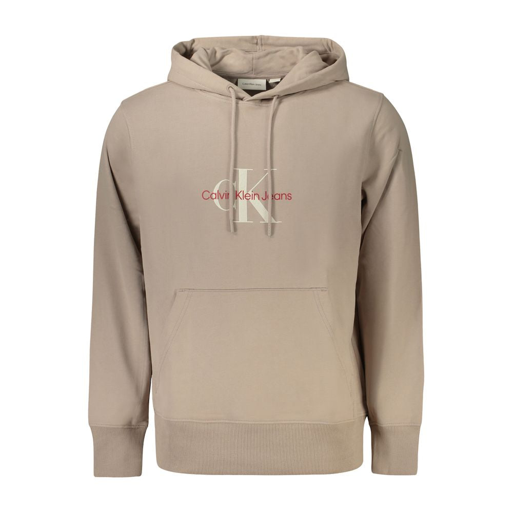 Beigefarbener Herrenpullover aus Baumwolle