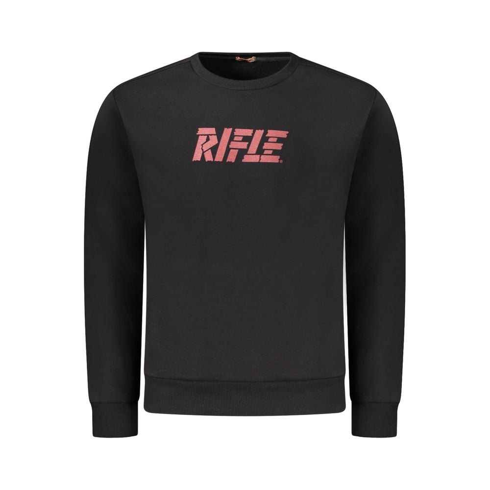 Schwarzer Baumwollpullover für Herren
