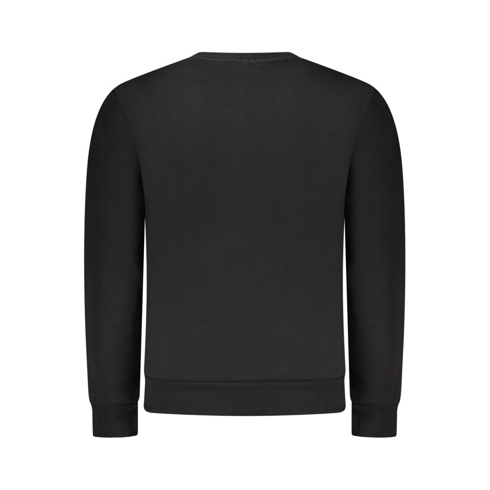 Schwarzer Baumwollpullover für Herren