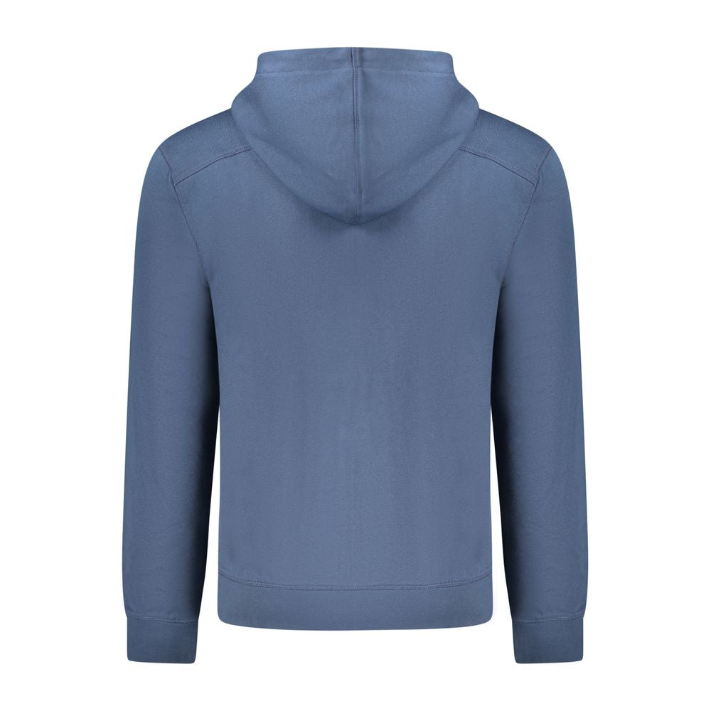 Blauer Baumwollpullover