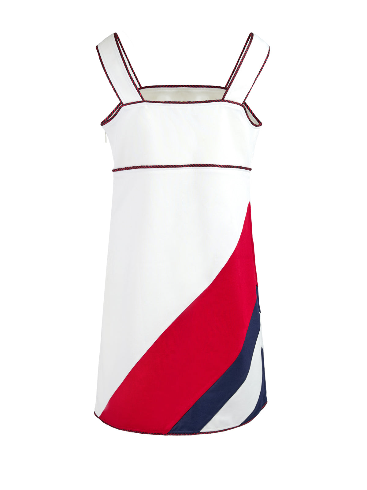 Weißes kurzes Kleid aus Polyester und Baumwolle