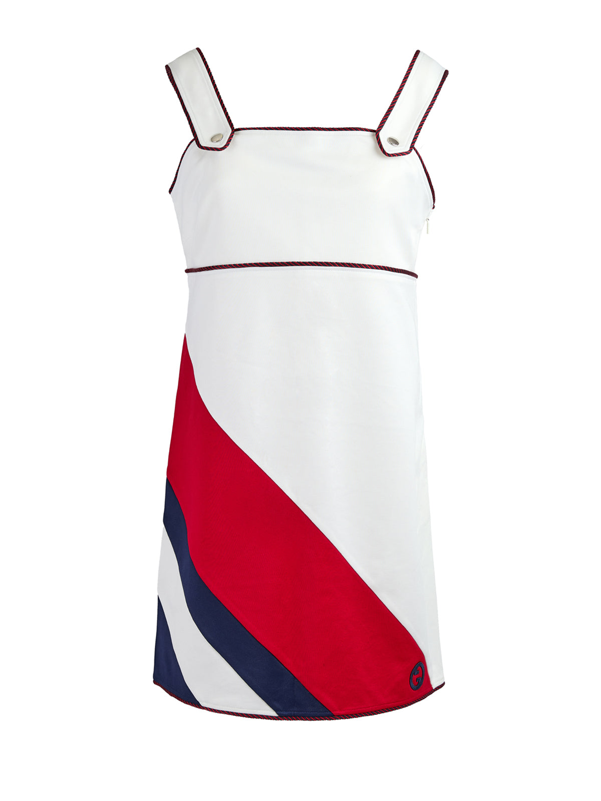 Weißes kurzes Kleid aus Polyester und Baumwolle