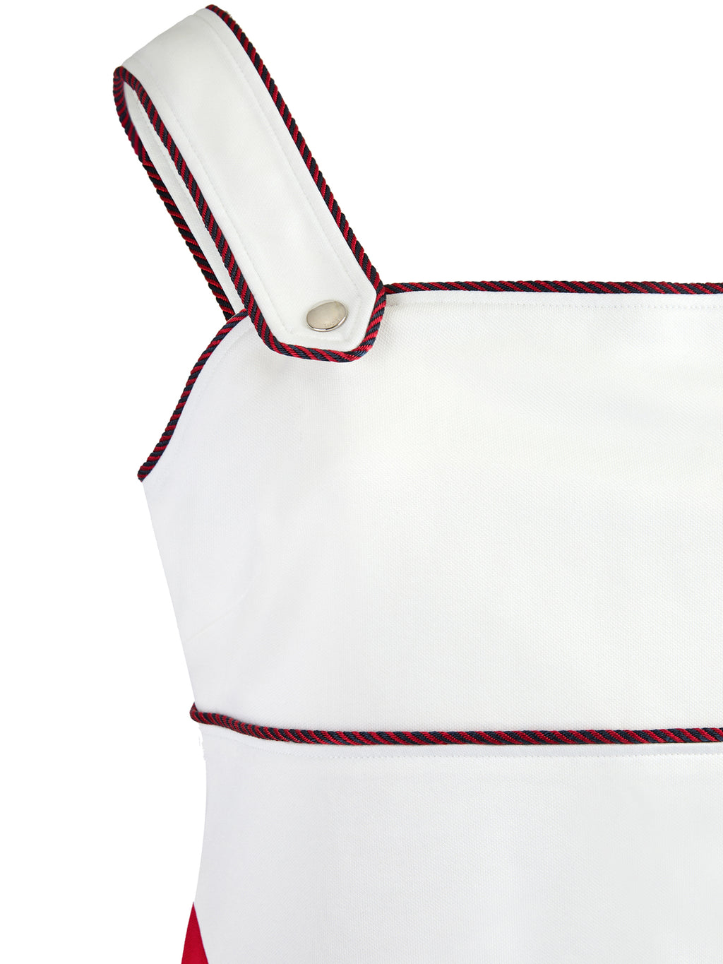 Weißes kurzes Kleid aus Polyester und Baumwolle