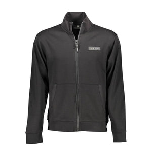 Schwarzer Baumwollpullover