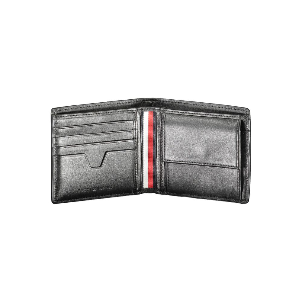 Schwarzes Leder Herren Portemonnaie