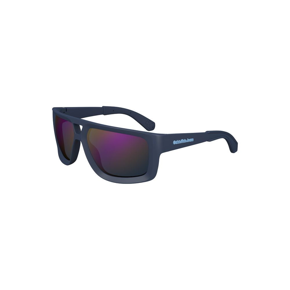 Blaue Sonnenbrille aus Kunststoff für Herren