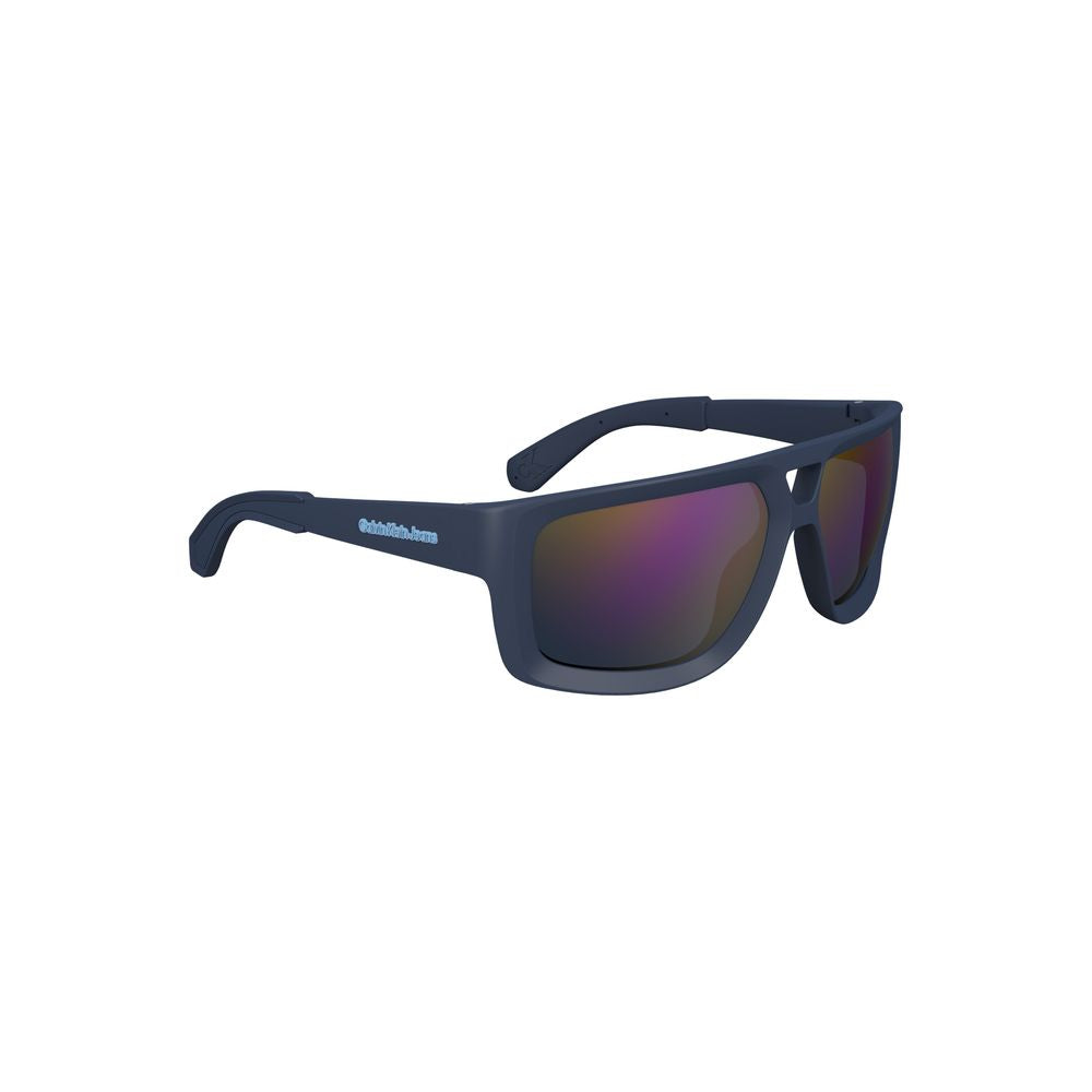 Blaue Sonnenbrille aus Kunststoff für Herren