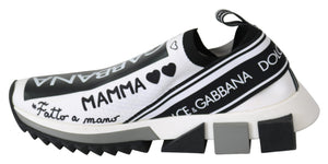 Weiß-schwarze Slip-On-Sorrento-Sneaker