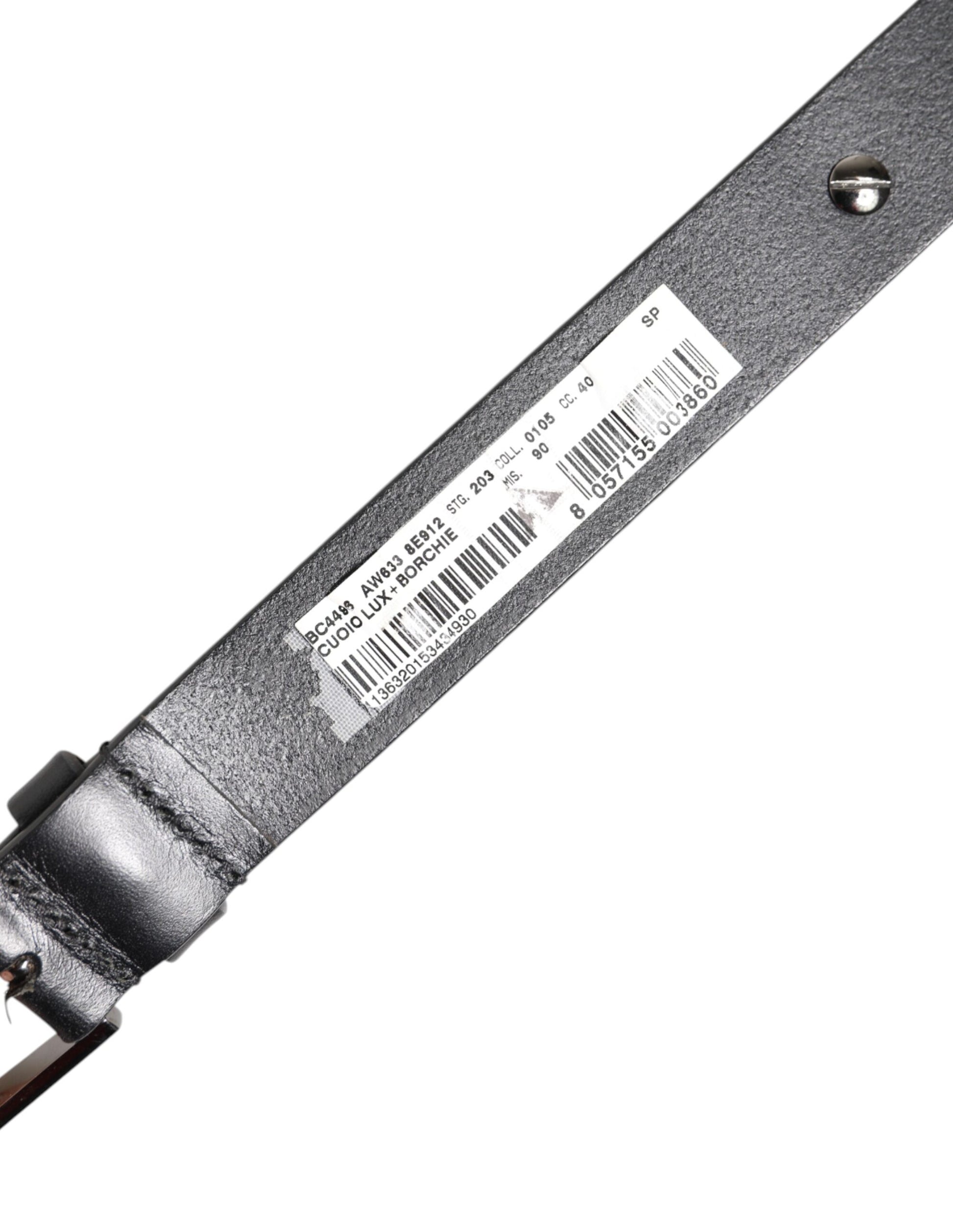 Dolce & Gabbana Black Luxury Leather DG Studs Buckle Belt