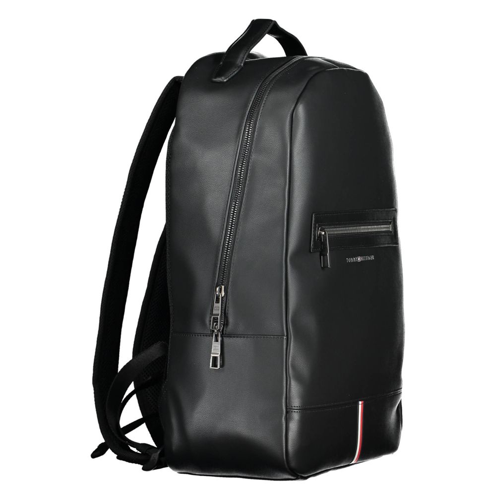 Schwarzer Polyethylen-Rucksack für Herren