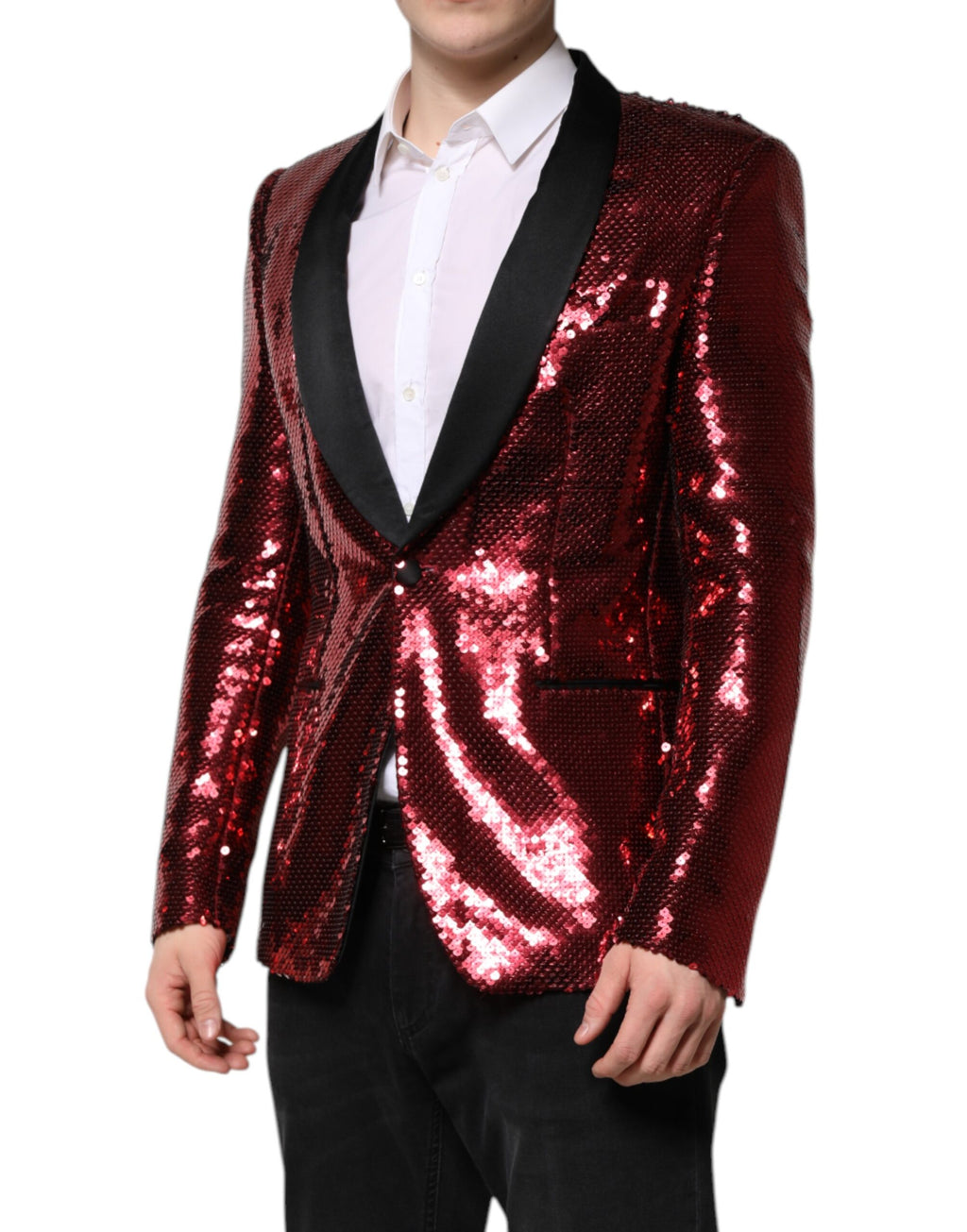 Rote SICILIA Blazerjacke mit Paillettenverzierung