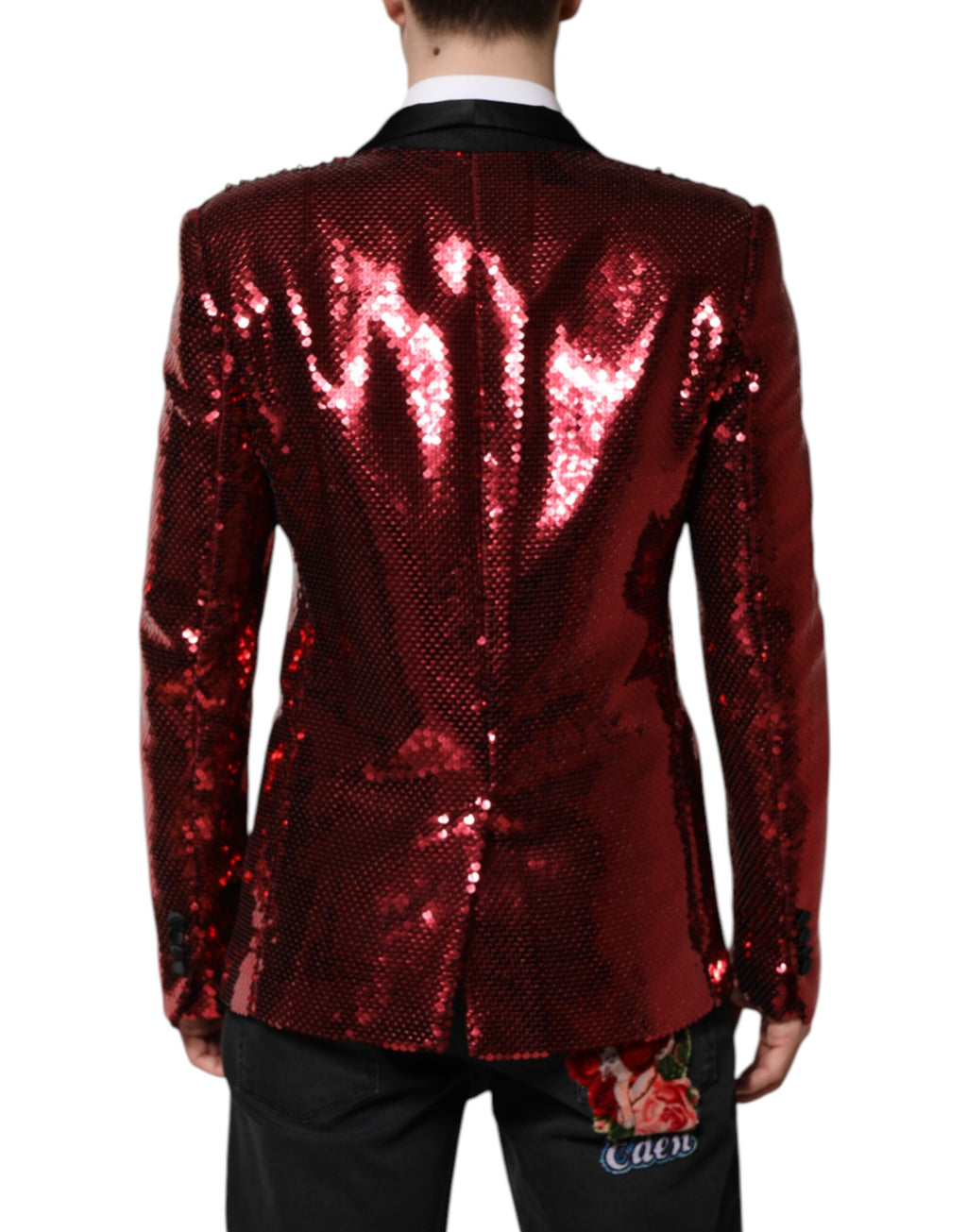 Rote SICILIA Blazerjacke mit Paillettenverzierung