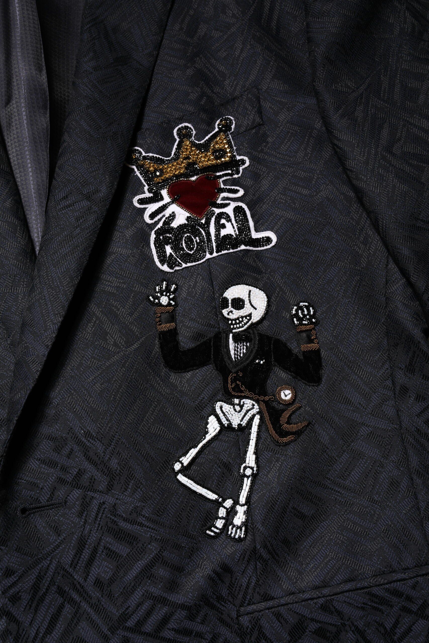 Schwarzer MARTINI King Skeleton 2-teiliger Anzug