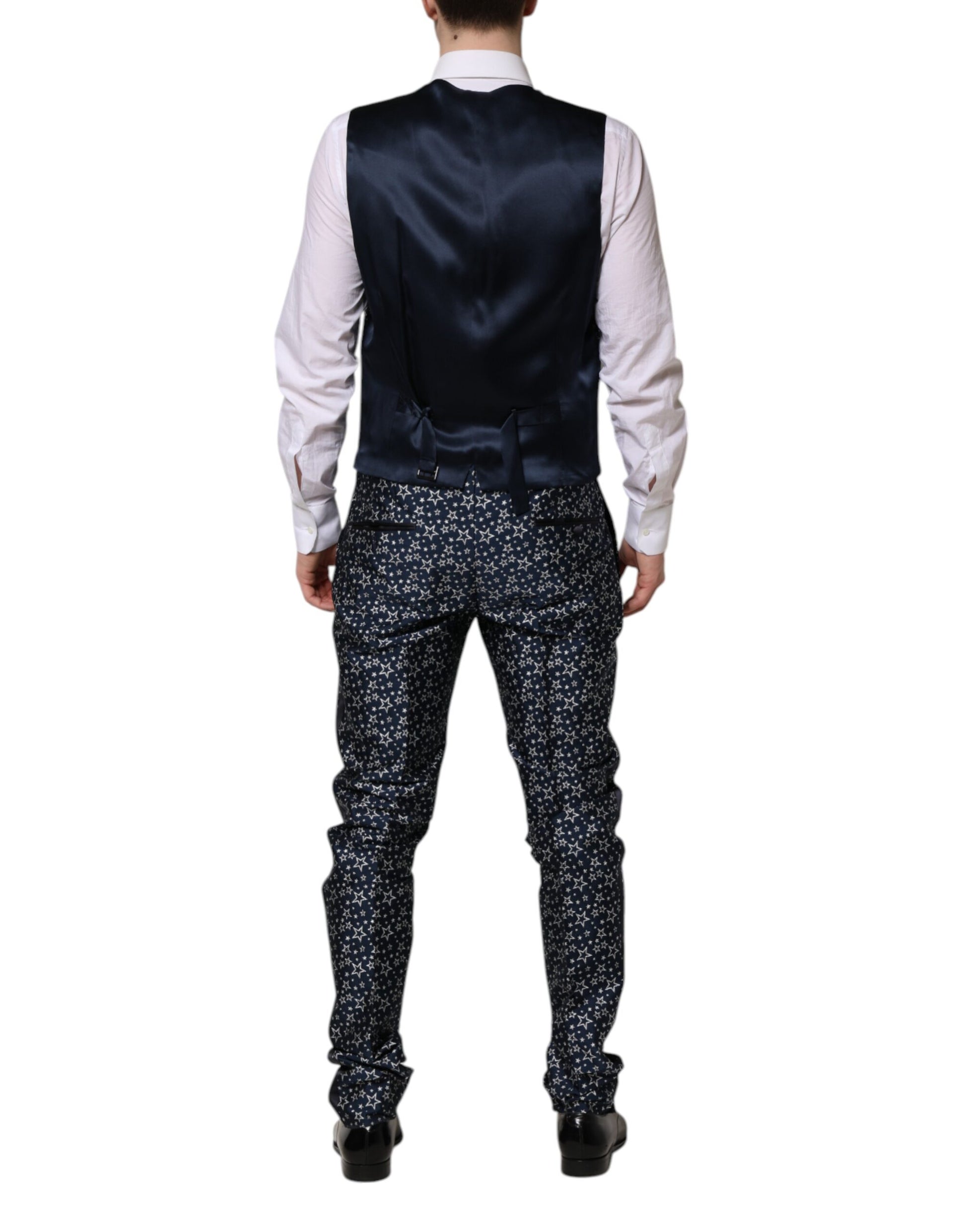 Blauer MARTINI Star Jacquard 3-teiliger Anzug