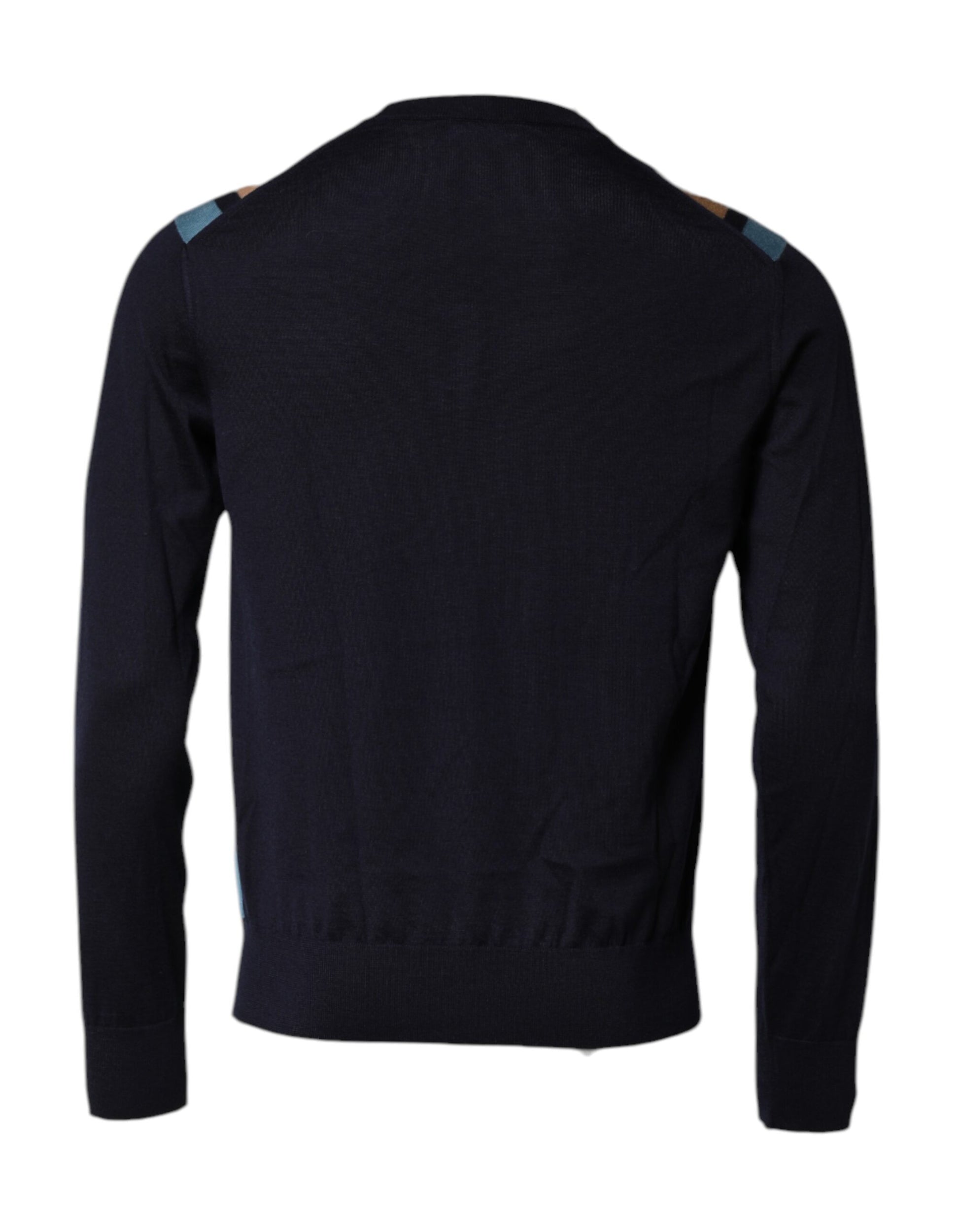 Dolce & Gabbana Multicolor Stripes Crew Neck Pullover Sweater