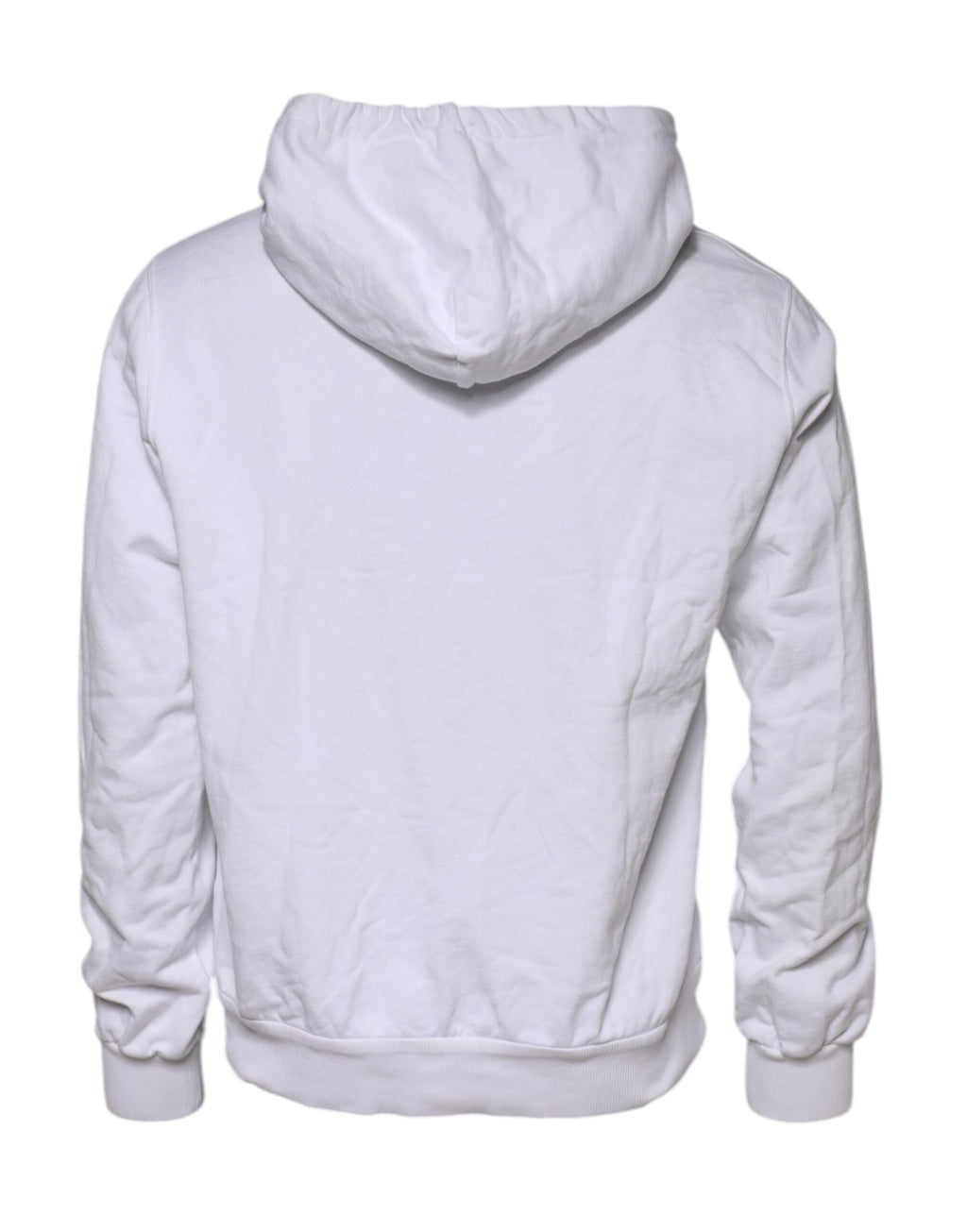 Dolce & Gabbana White Embossed Logo Hooded Sweatshirt Sweater