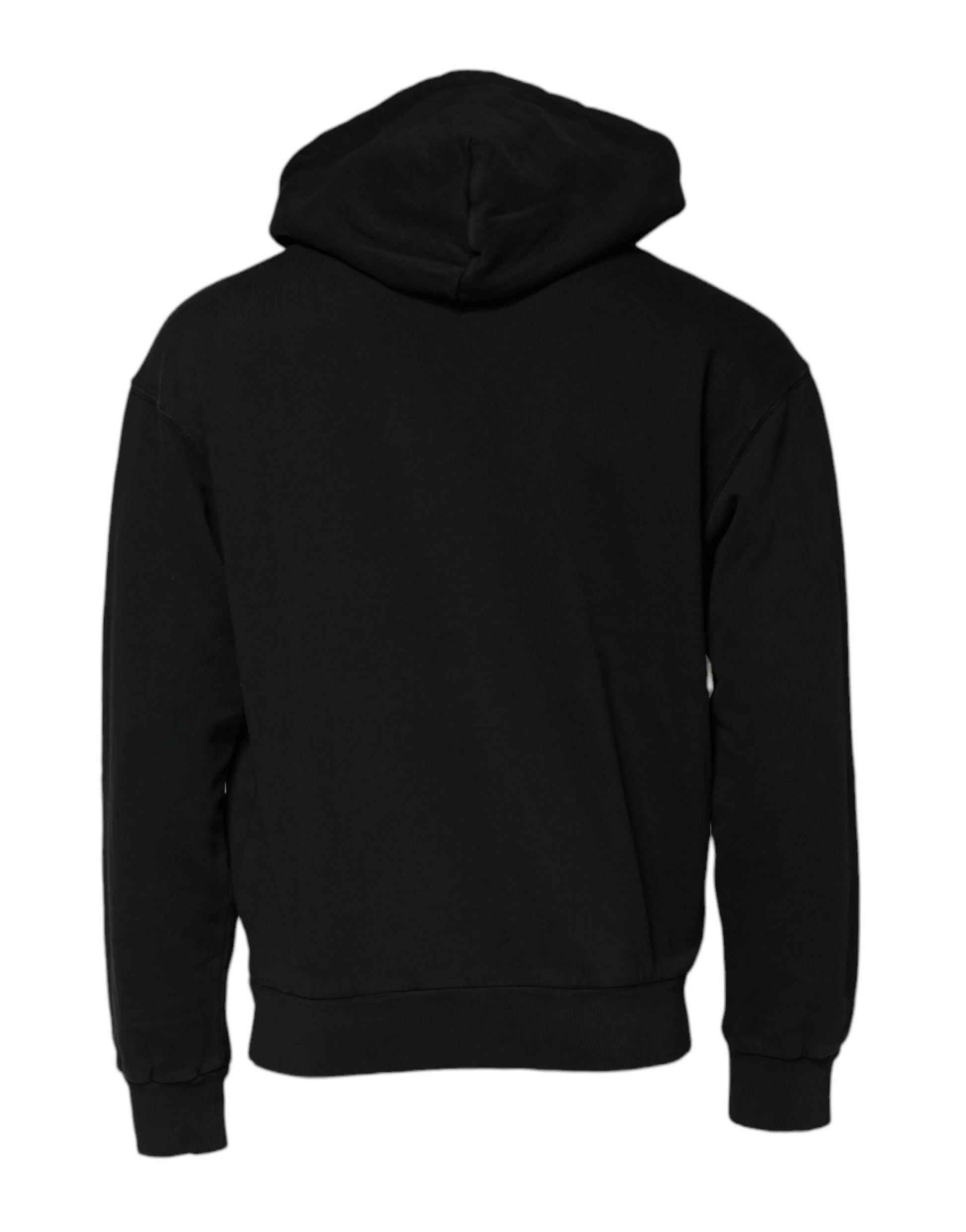 Schwarzes Herren-Sweatshirt mit durchgehendem Reißverschluss und Logo