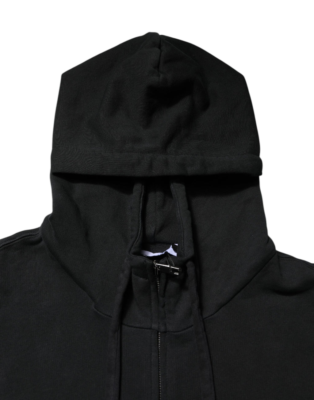 Schwarzes Herren-Sweatshirt mit durchgehendem Reißverschluss und Logo