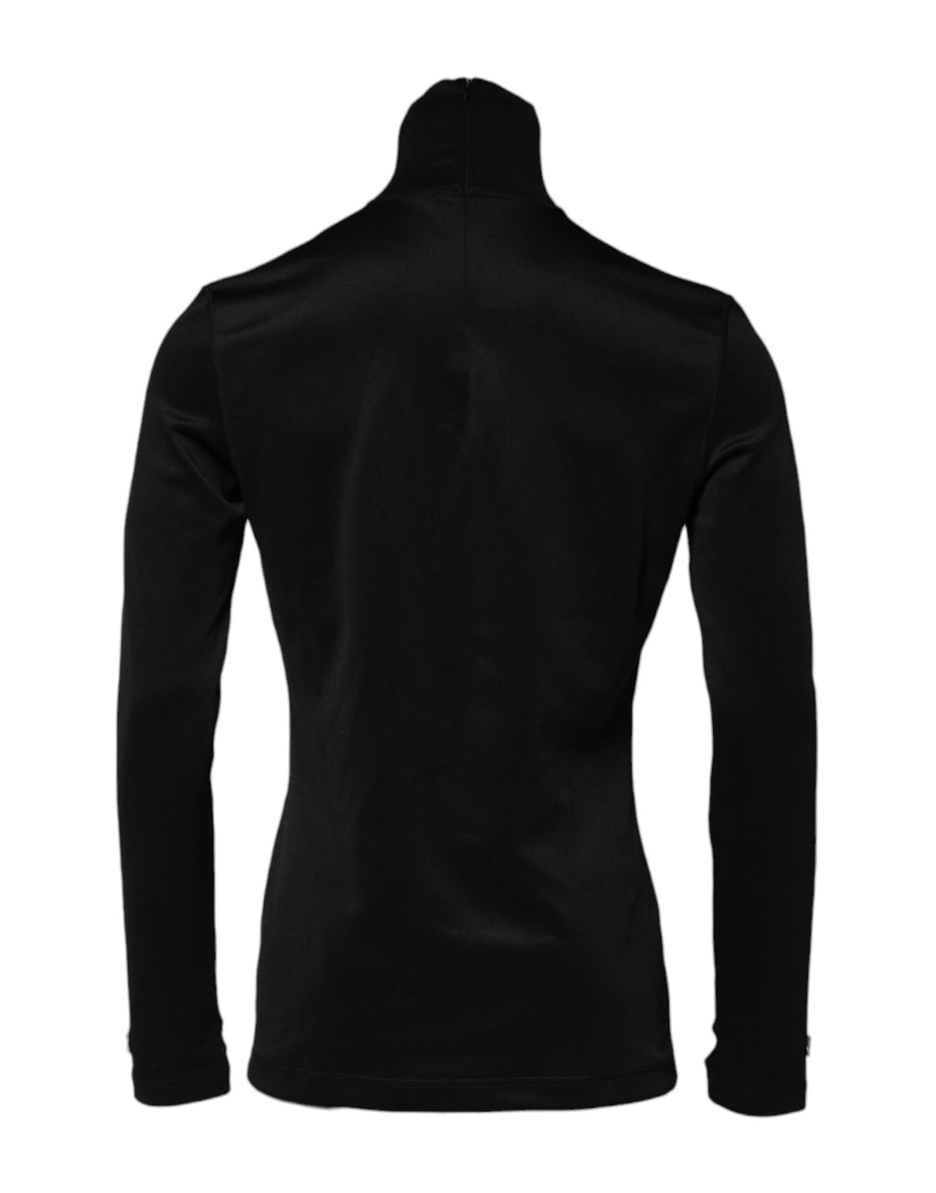 Schwarzer Rollkragenpullover aus Polyester