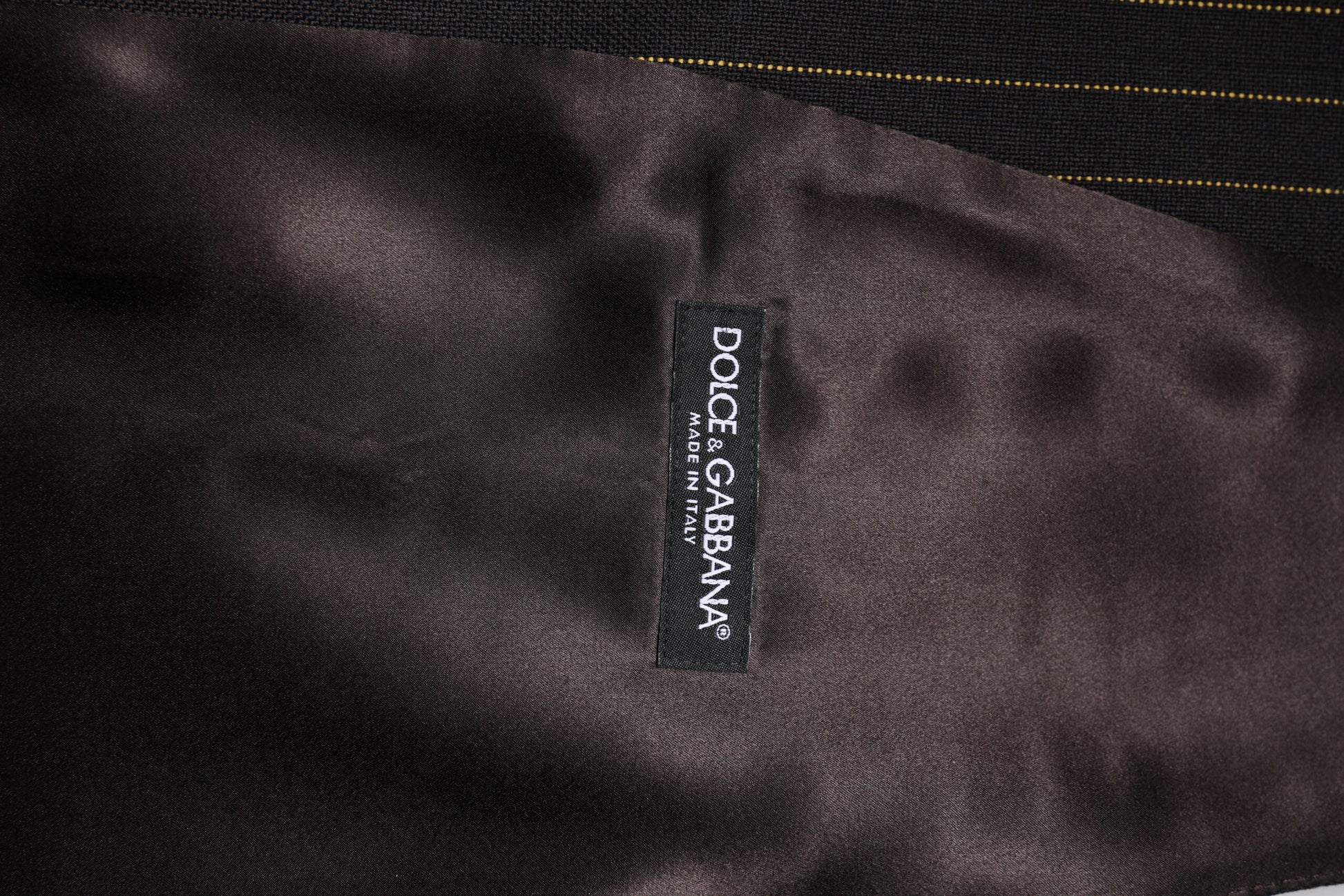 Schwarze Streifen Wolle Formale Herren Weste