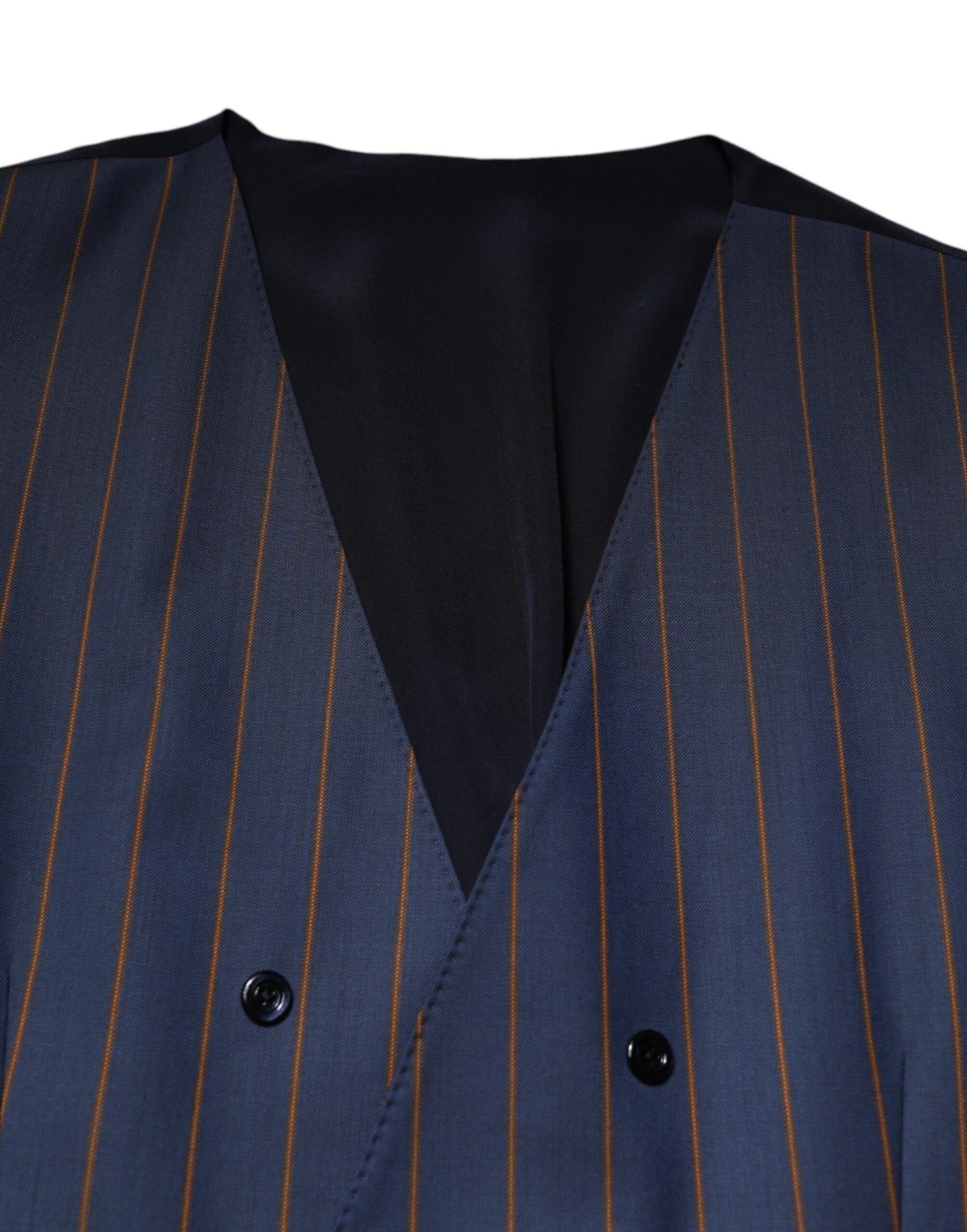Blaue Streifen Wolle Formale Herren Weste