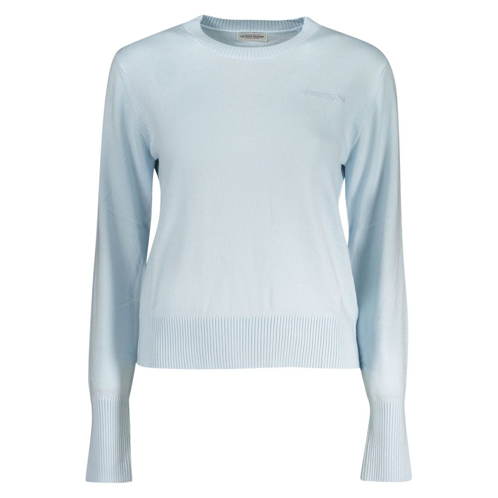 Hellblauer Polyester-Damenpullover