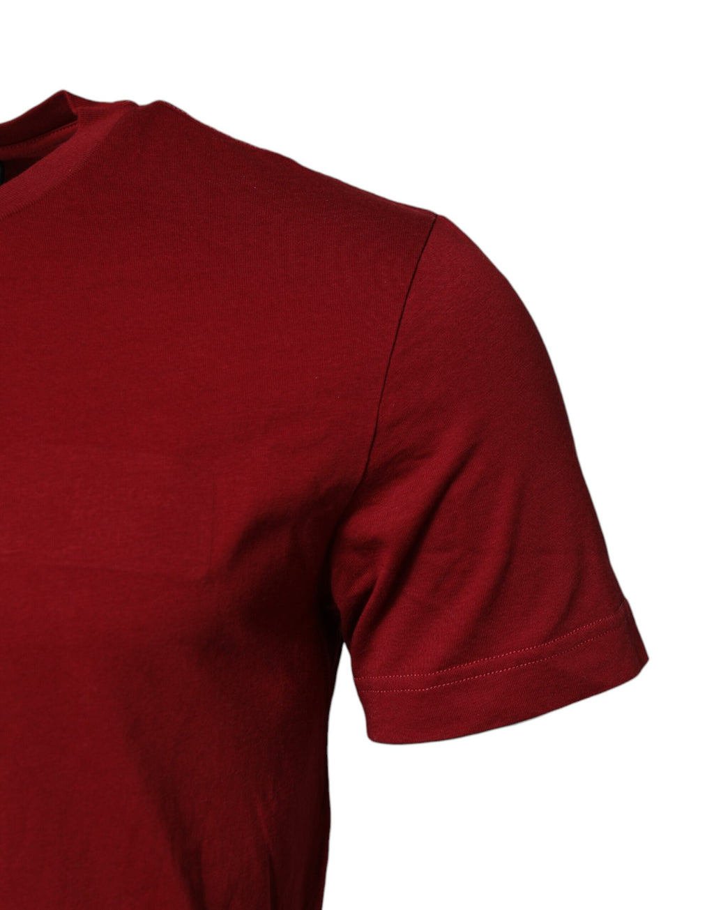 Dolce & Gabbana Red Cotton Short Sleeves Crew Neck T-shirt