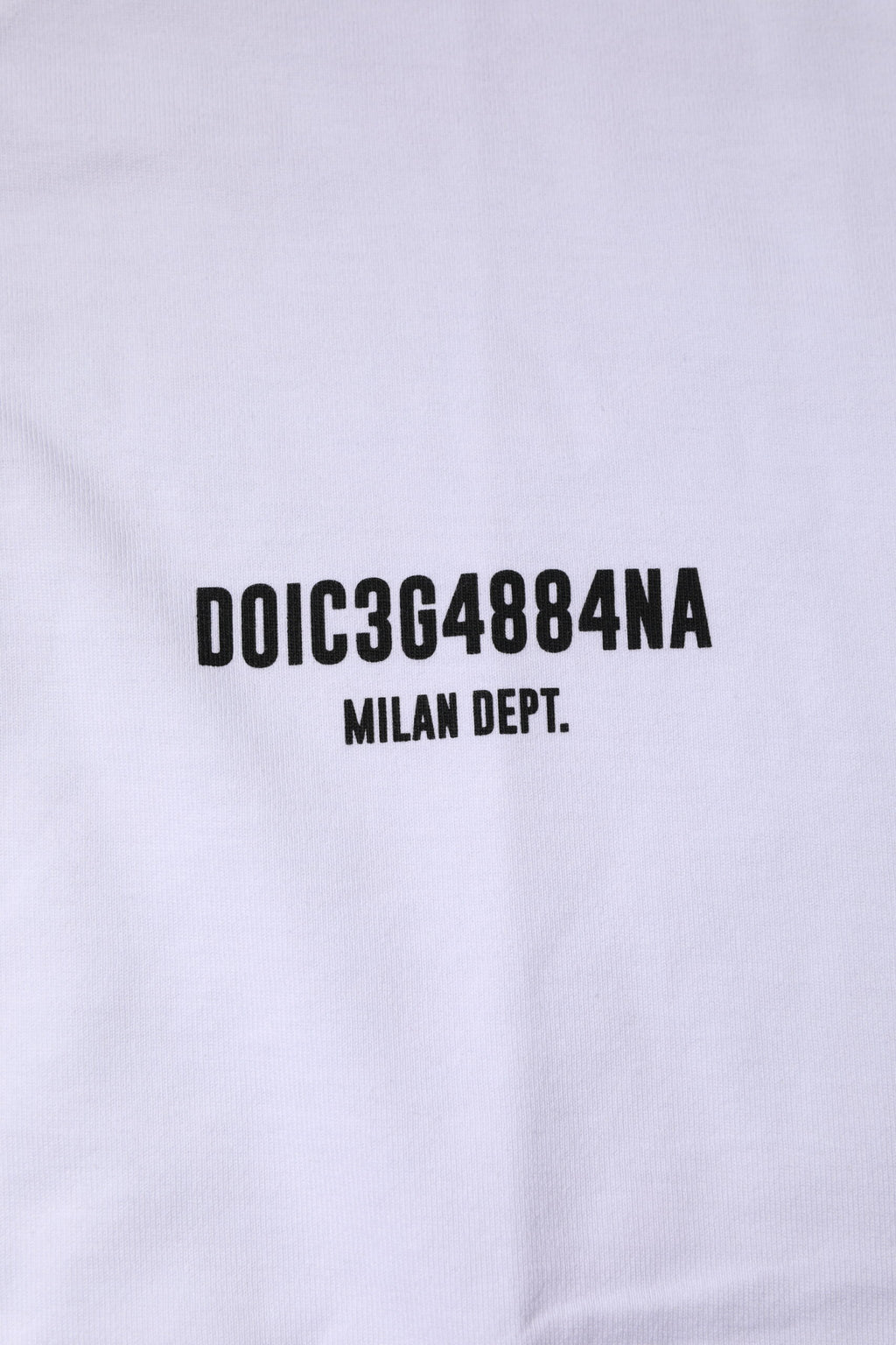 Dolce & Gabbana White Cotton Logo Print Crew Neck T-shirt