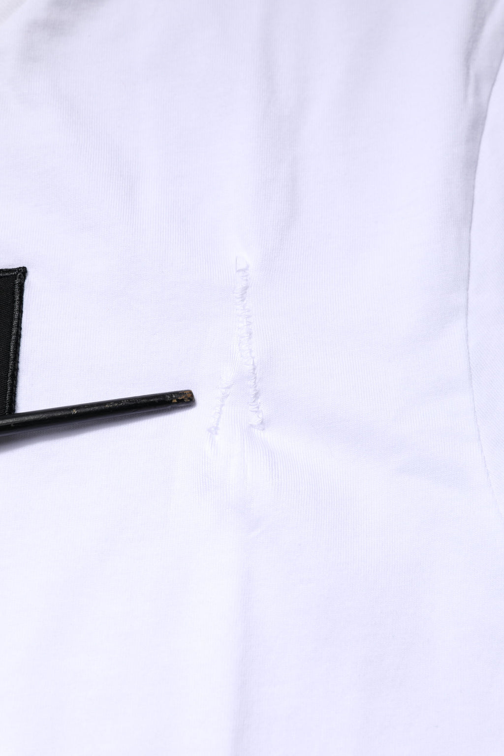 Dolce & Gabbana White Cotton Logo Patch Crew Neck T-shirt