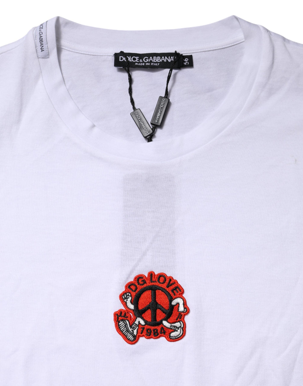 Dolce & Gabbana White DG LOVE Patch Short Sleeves T-shirt