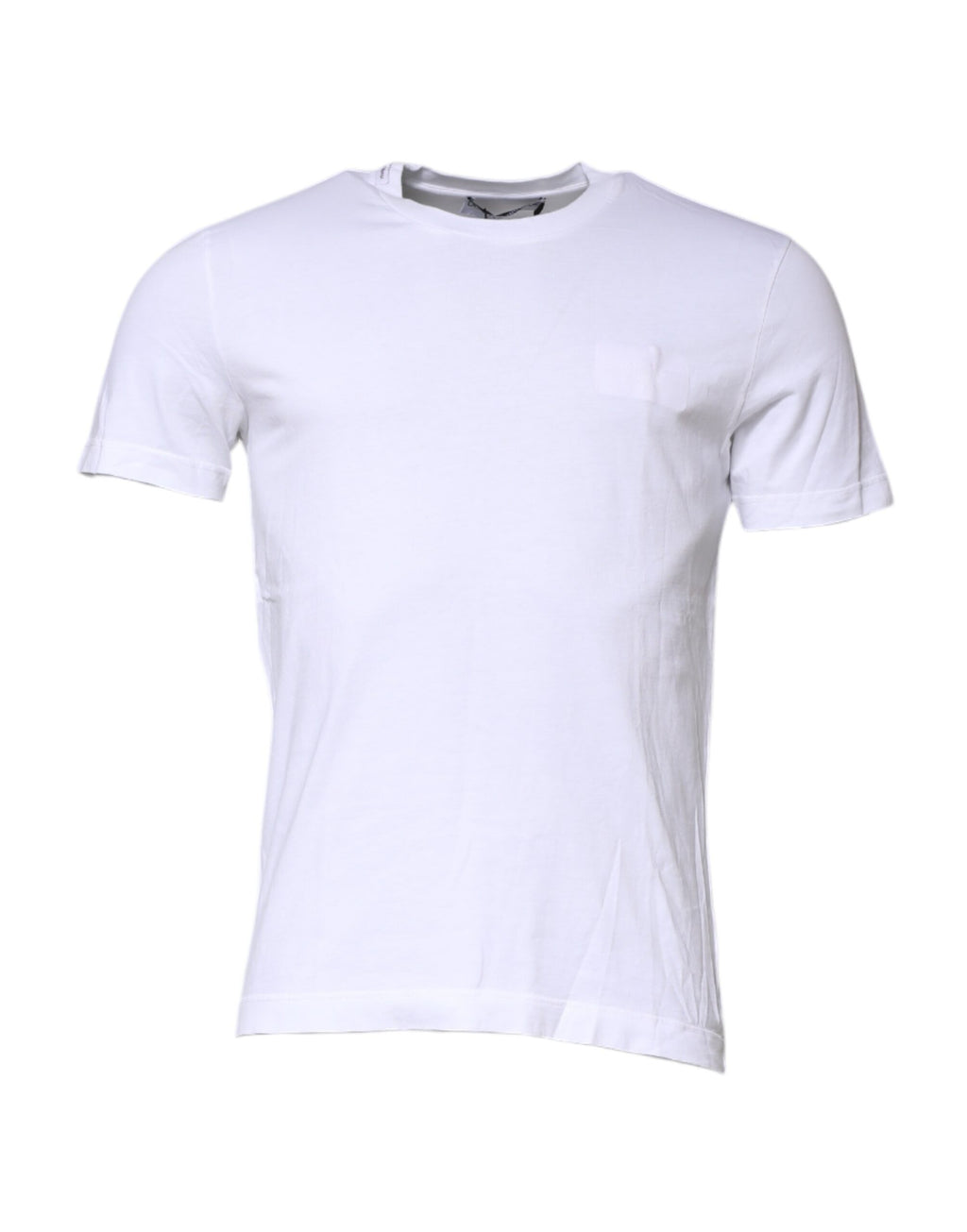 Dolce & Gabbana White Cotton Crew Neck Short Sleeves T-shirt