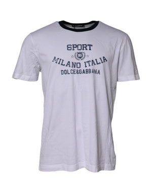 Weißes, kurzärmliges T-Shirt mit DG-Logo-Print