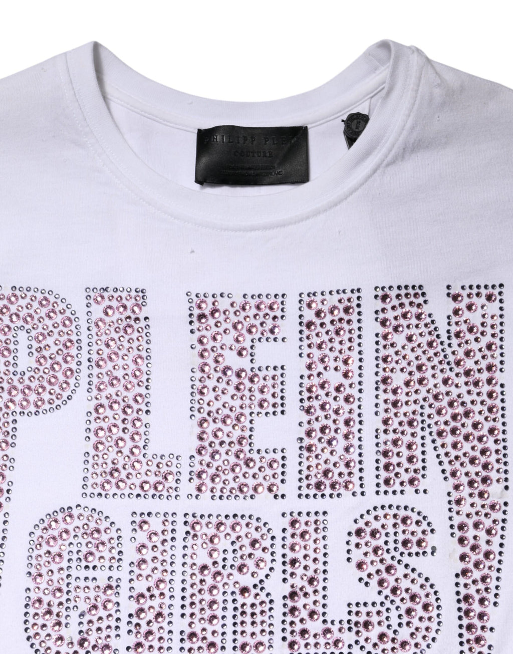 Philipp Plein White Embellished CrewNeck Short Sleeve T-shirt