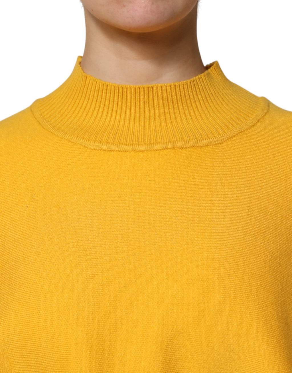 Gelb gestreifter Langarm-Pullover mit Mantel