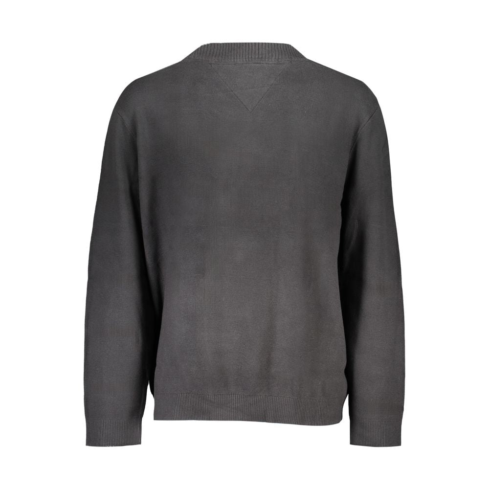 Schwarzer Baumwollpullover