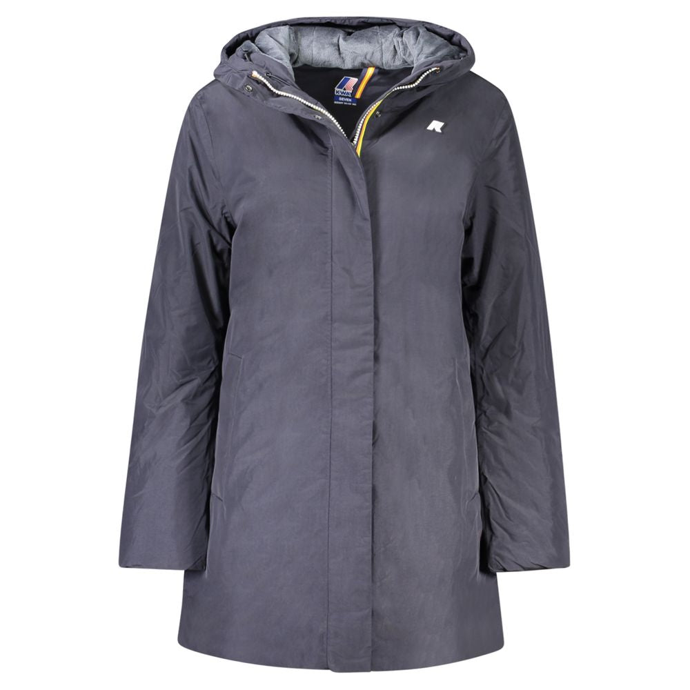 Blaue Polyamid-Damenjacke
