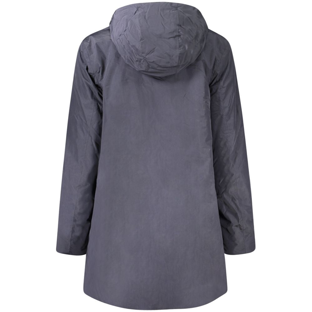 Blaue Polyamid-Damenjacke