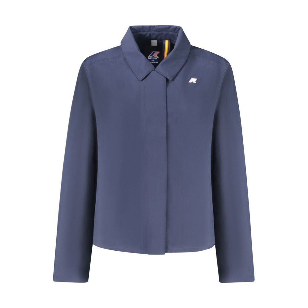 Blaue Polyester-Damenjacke