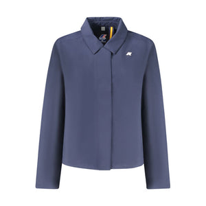 Blaue Polyester-Damenjacke
