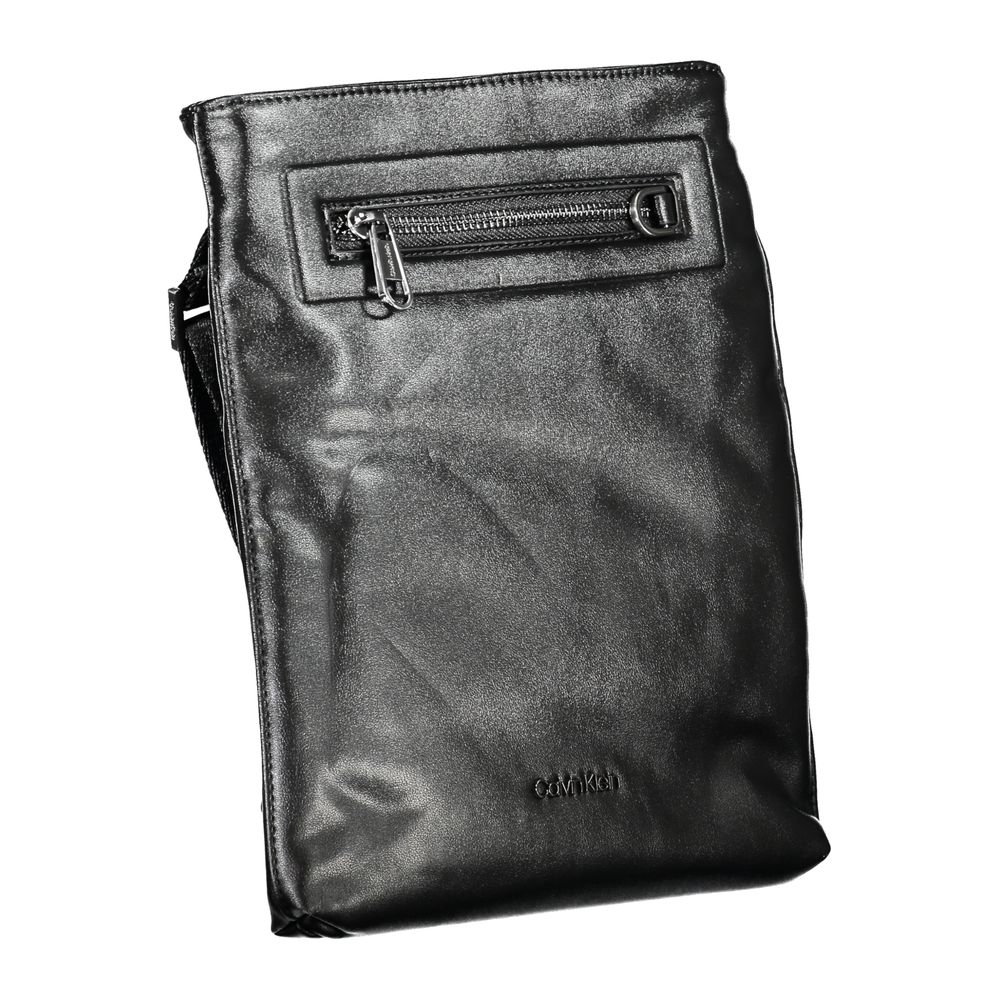 Elegante schwarze Umhängetasche mit Kontrastdetails