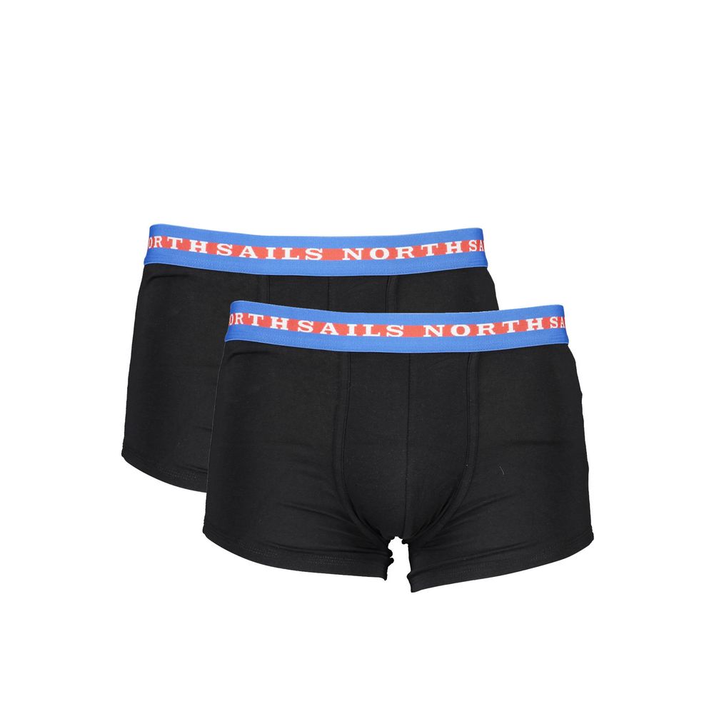 Schwarzes Herren-Boxershortspaar aus Baumwolle
