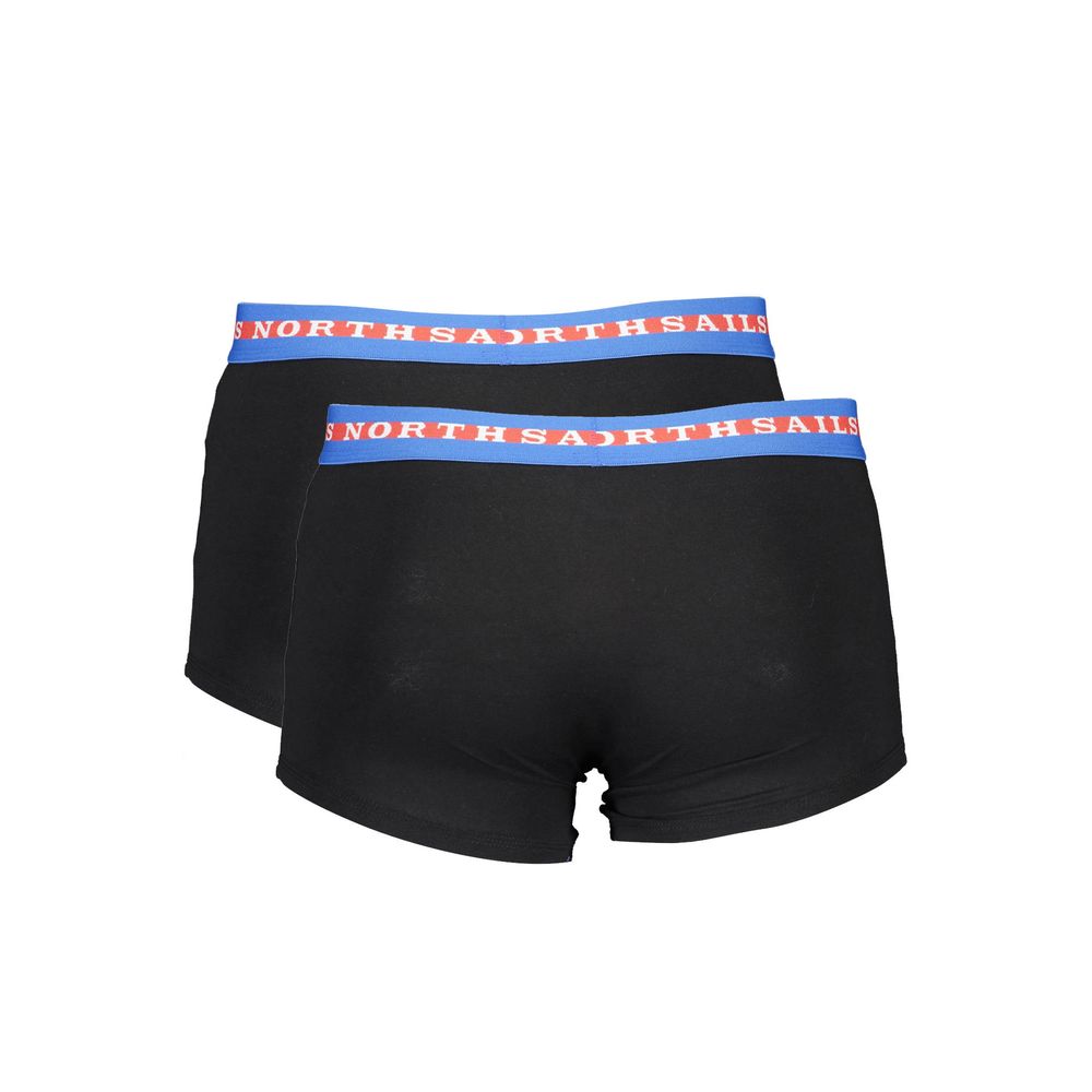 Schwarzes Herren-Boxershortspaar aus Baumwolle