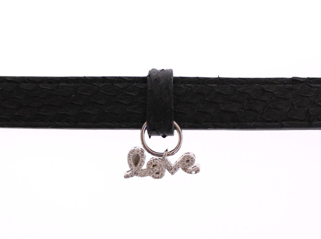 Schlangenhaut CZ LOVE 925 Silber Armband