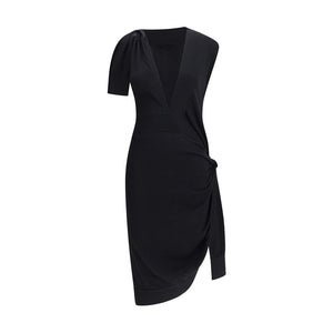 Asymmetrisches Strickkleid