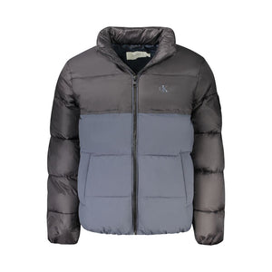Blaue Polyester-Herrenjacke