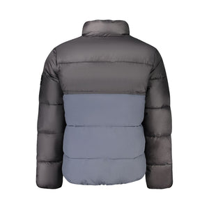 Blaue Polyester-Herrenjacke