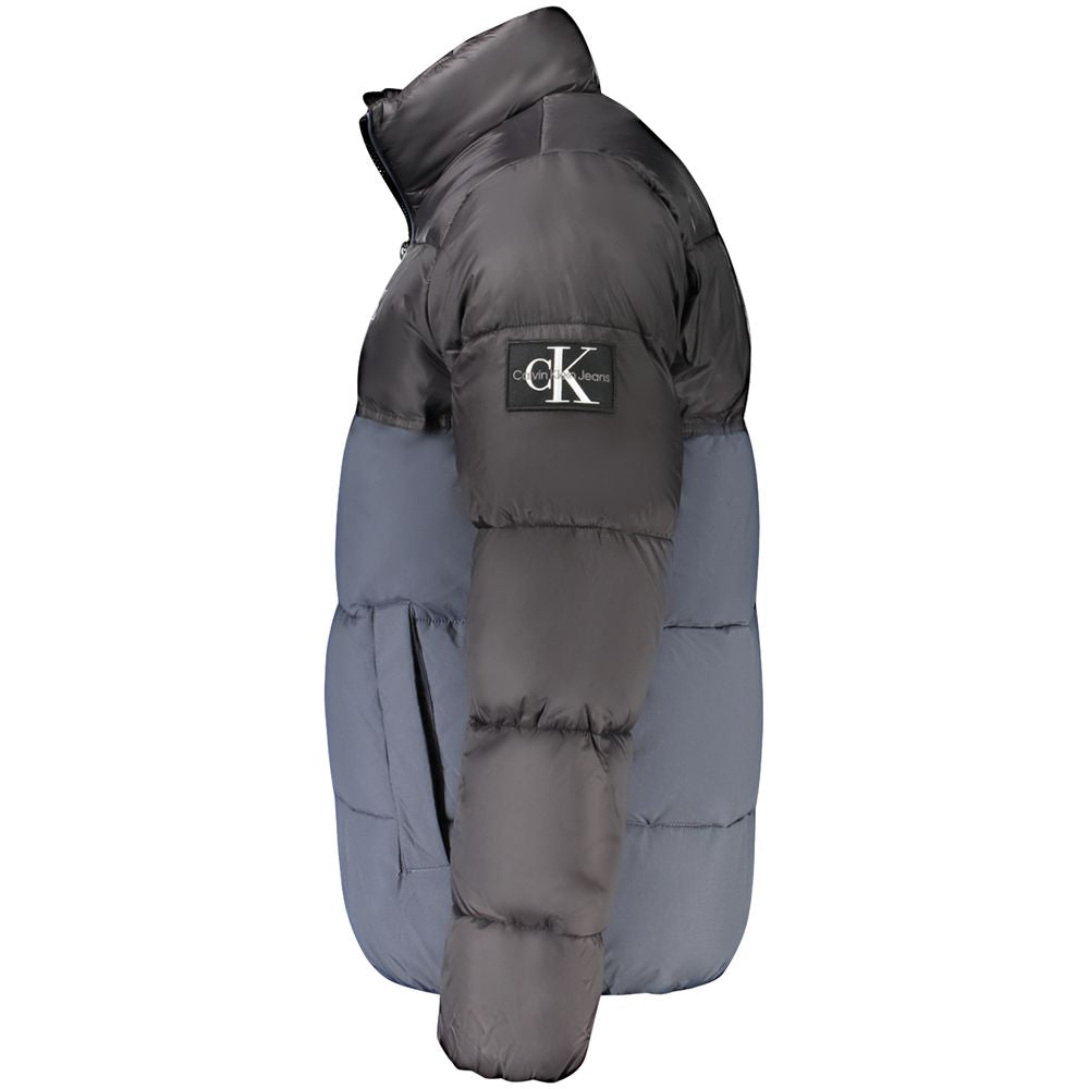 Blaue Polyester-Herrenjacke