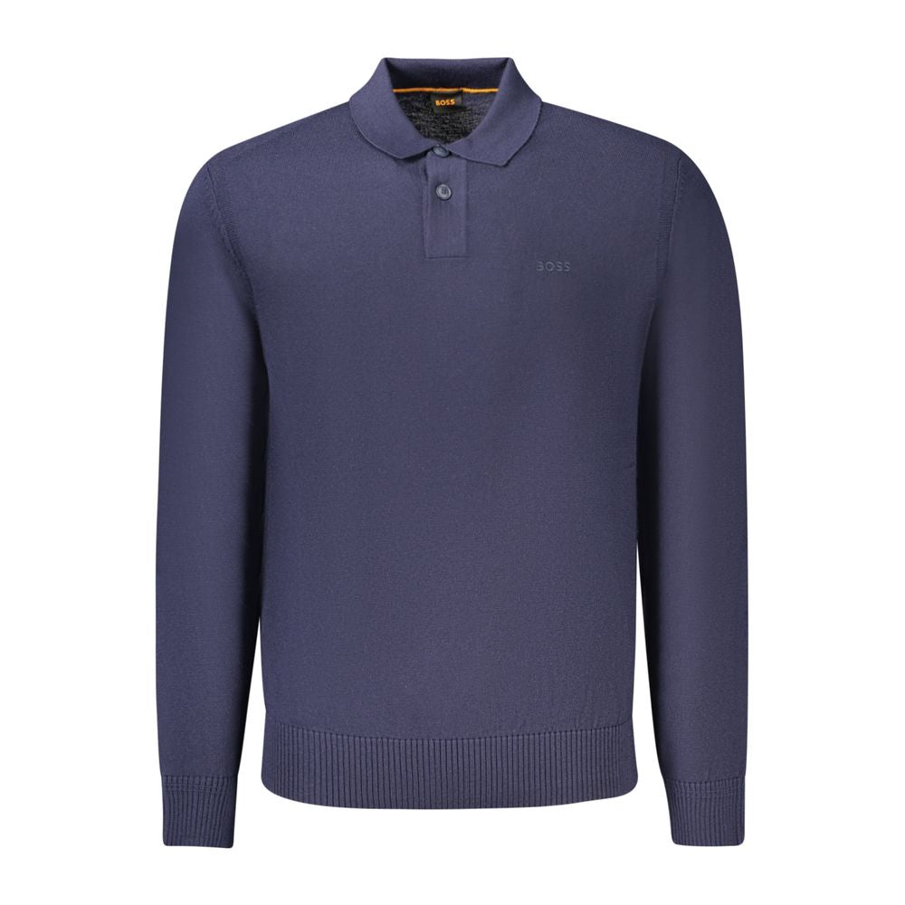 Blauer Wollpullover für Herren